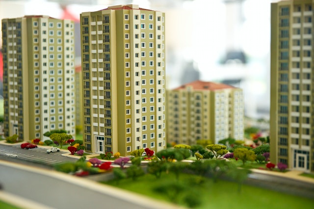 A city model of an expensive housing project.