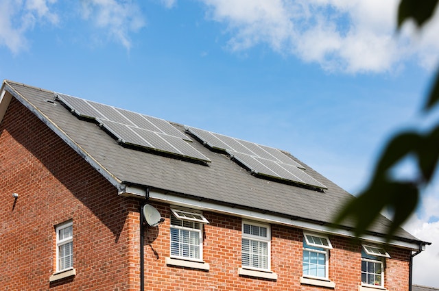 Solar panels on a rooftop
